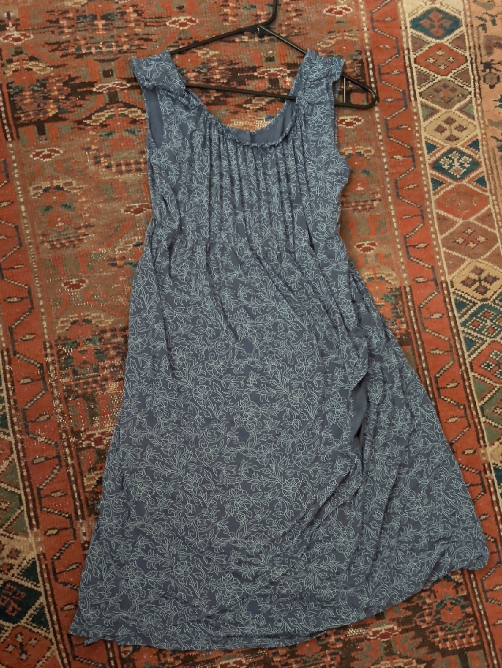 Latched Mama Blue Floral Maxi Dress